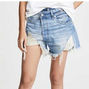R13 Crossover Jean Shorts Emory Distressed Rips
Size 26